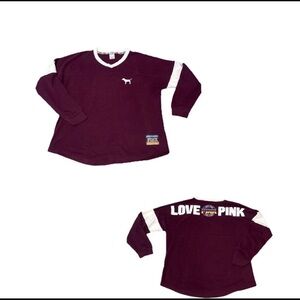 Victorias Secret Women’s Love Pink Varsity Crew Color Block sweatshirt Size L